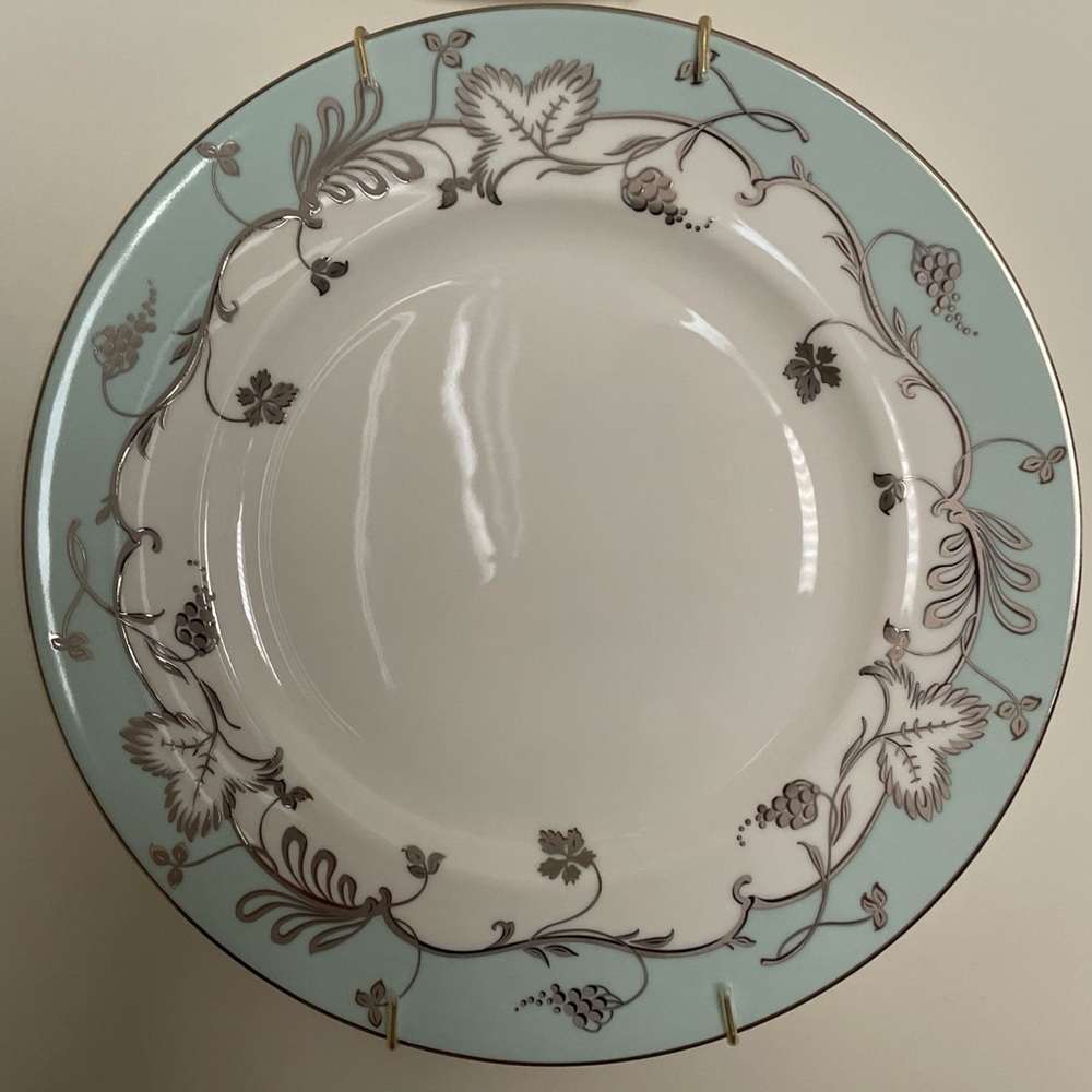Martha Stewart Flourish Robin's Egg (Blue Band) by Wedgwood Dinner Plate 10.75”